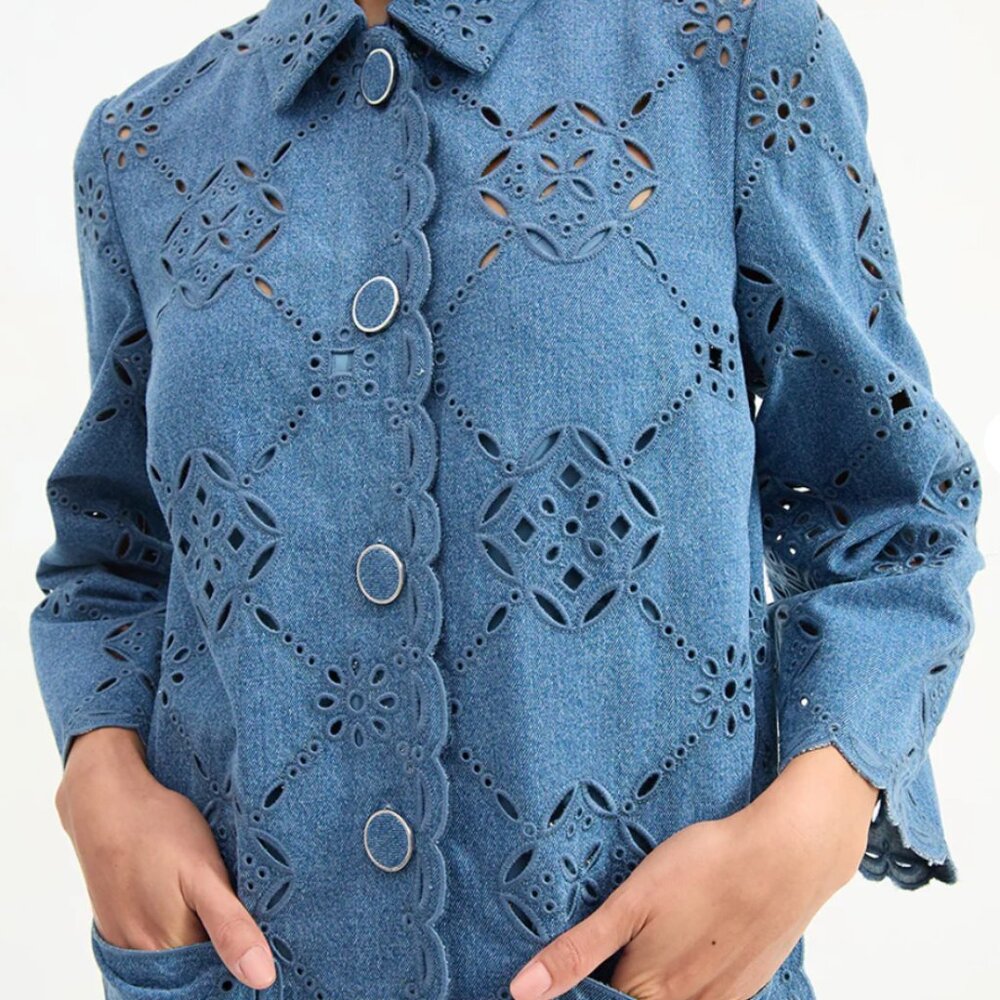 Veronica Beard Erilyn Eyelet Shirtdress